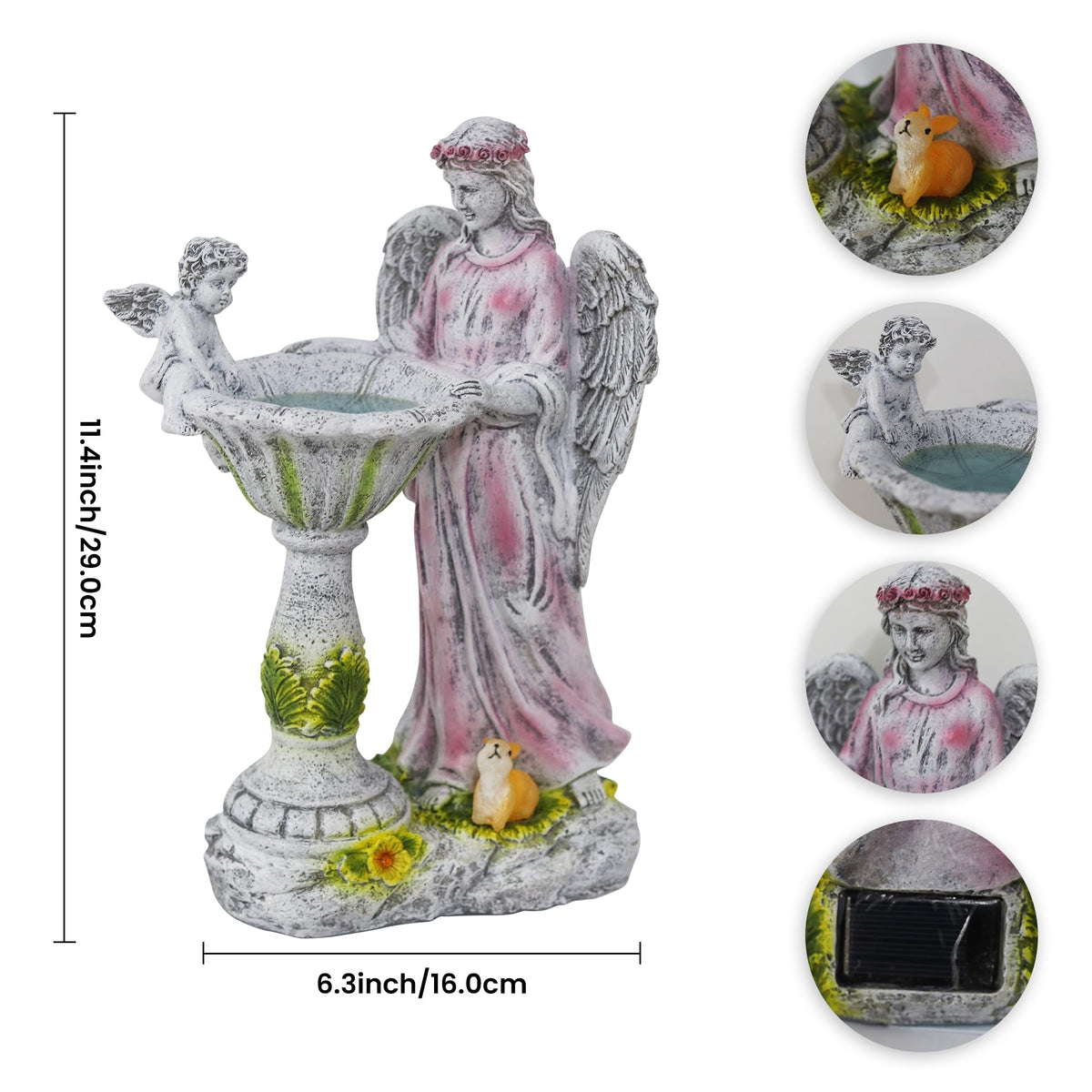 Voveexy night-lit garden ornament creates inviting evening ambience.