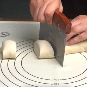 Vovoly dough and pizza scraper showcased for baking and prep versatility