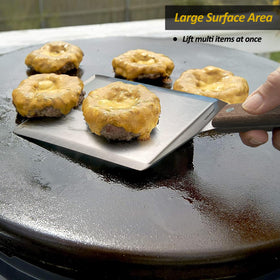 Vovoly extra-wide spatula care note highlights hand wash guidance.