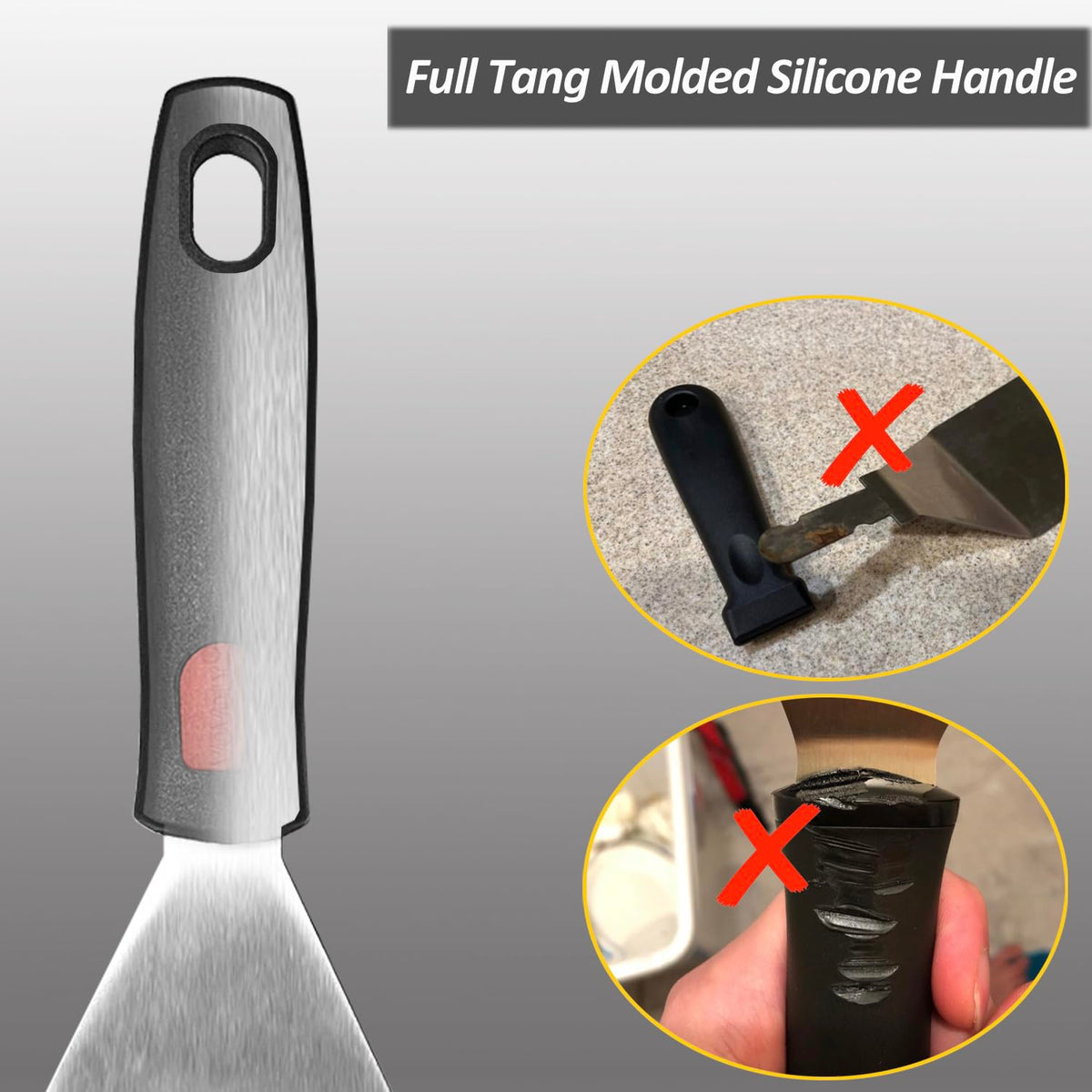 Vovoly full-tang design image underscores reliable leverage during flipping.