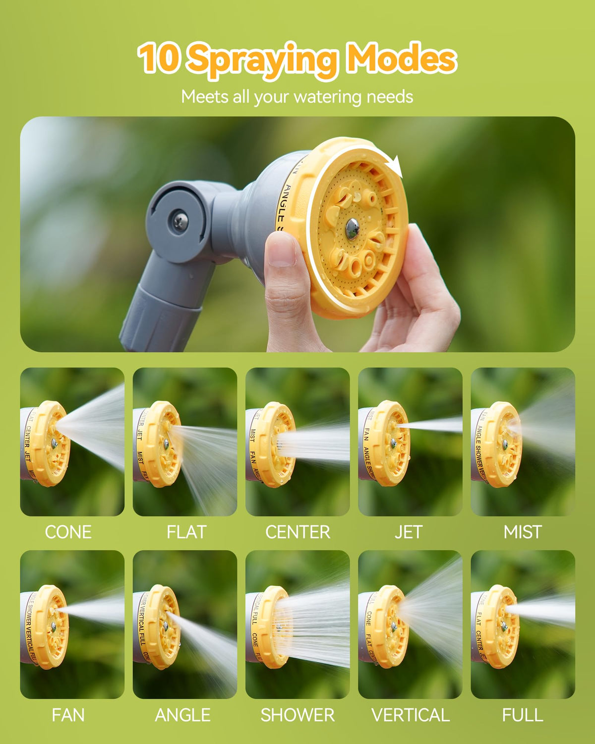 VOXON watering wand with ergonomic thumb flow control