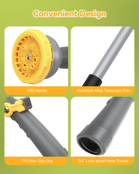 VOXON watering wand with universal 3/4 inch GHT fitting