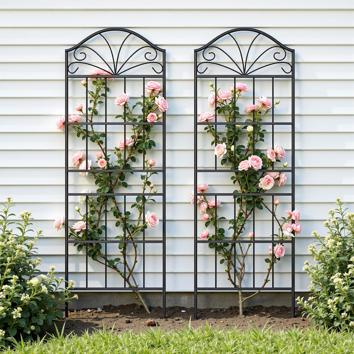 VOXOR decorative European-style trellis shown in a garden.