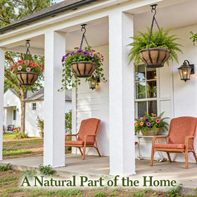 VOXOR basket ideal for flowers, herbs, and green accents year-round.