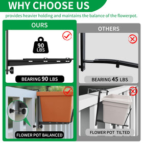 VOXOR four-pack brackets ideal for decks, balconies, and fences
