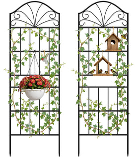 VOXOR metal trellis 60-inch rose support for climbing plants.