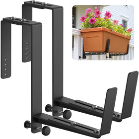 VOXOR Window Box Brackets with adjustable top fit for diverse railings.