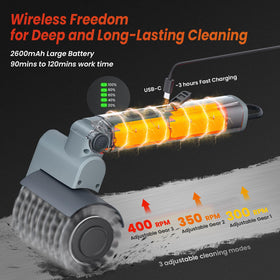 VOXPOA grill brush heads show stainless and canvas options for grime removal.