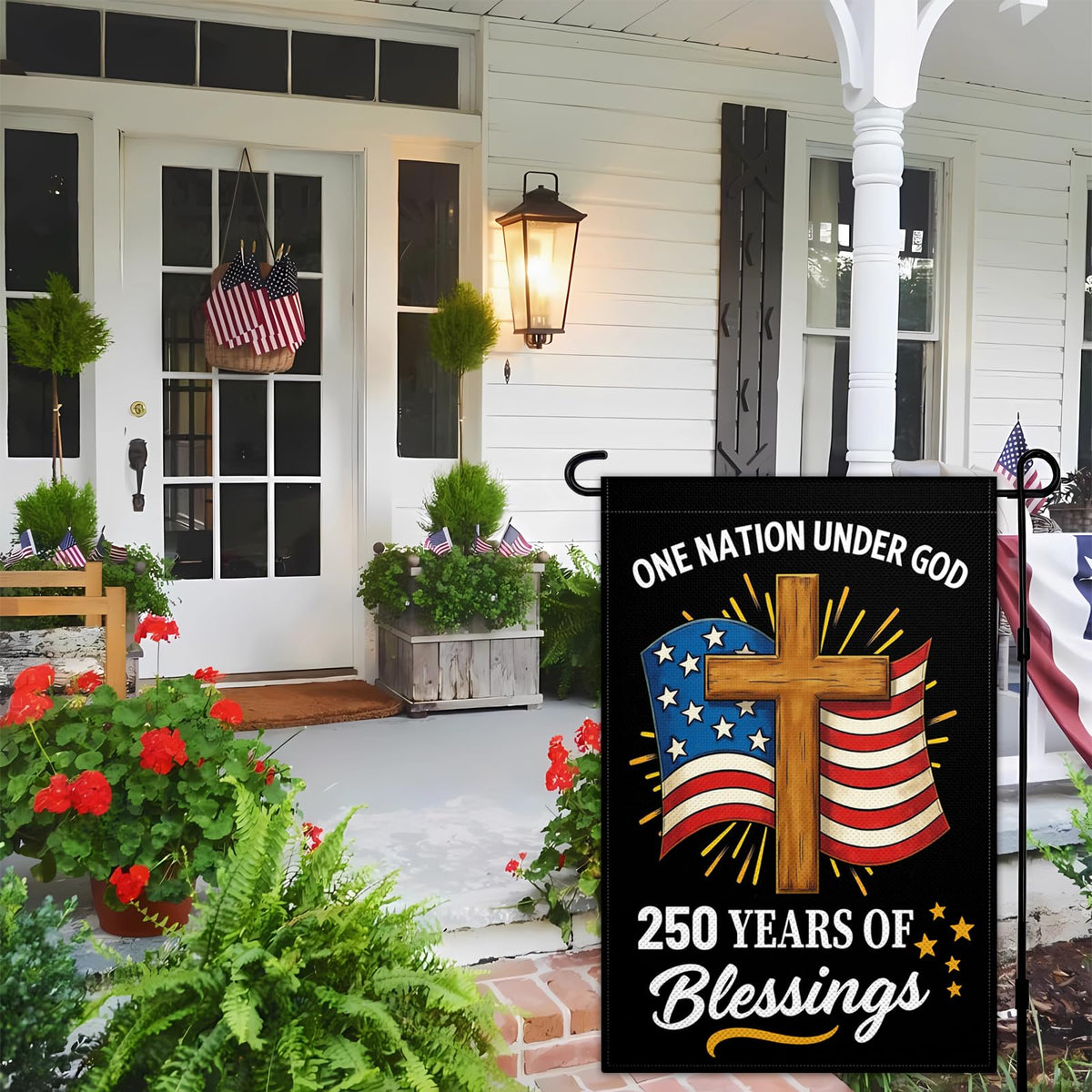 VOZUN USA flag, double-sided print for clear visibility from both sides.