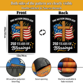 VOZUN One Nation Under God garden flag, porch decor that elevates curb appeal.