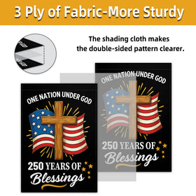 VOZUN outdoor America garden flag for terrace, weather-resistant color.