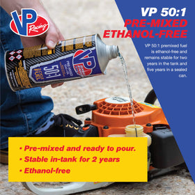 VP Racing Fuels 6235 SEF 50:1 94 octane unleaded ethanol-free for reliable starts
