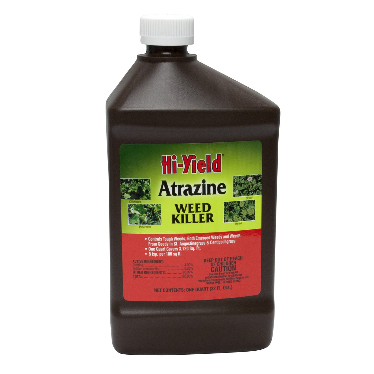 VPG Hi-Yield Atrazine Weed Killer bottle for turf weed control in St. Augustine and Centipede lawns