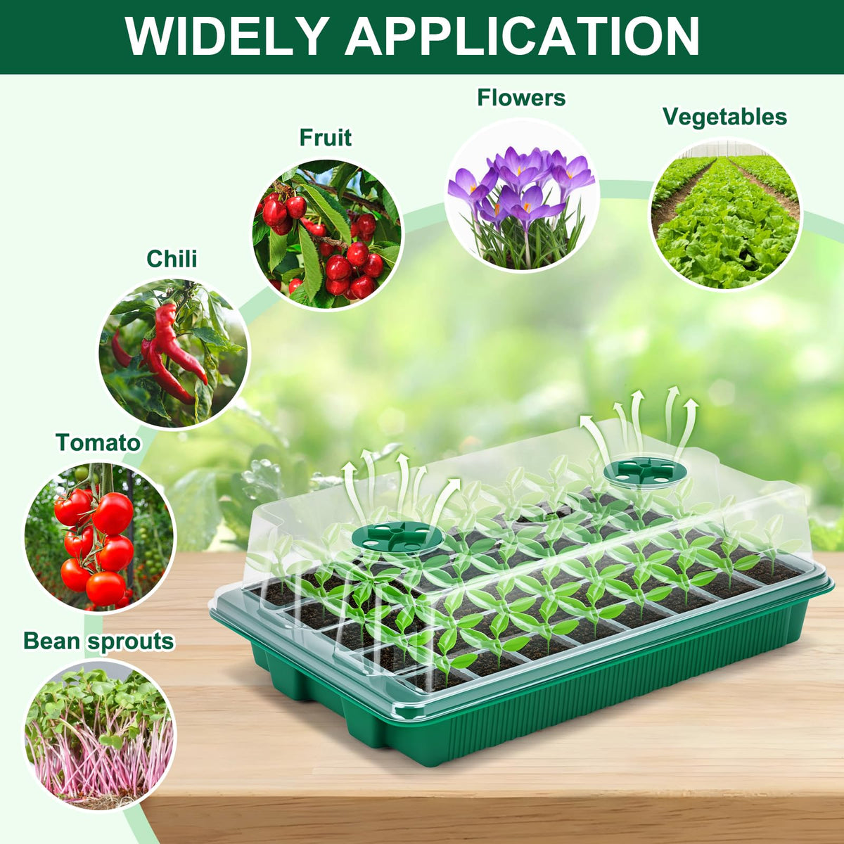 VPQZUPG adjustable humidity vents tailor airflow during seedling stages