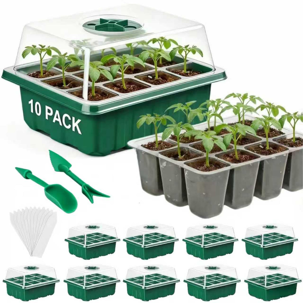 VPQZUPG seed starter tray 120 cells for efficient germination and uniform seedling development.