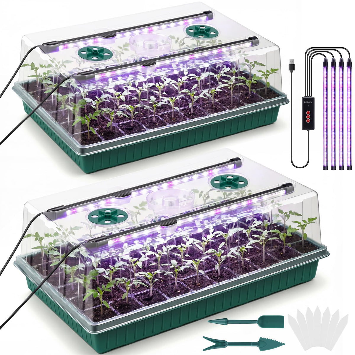 VPQZUPG seed starter tray 60-cell for efficient indoor germination