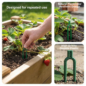 VPWHY durable weather-resistant plastic pin resists rust for long-term outdoor garden use.
