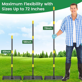 VRIEZOP Lawn Leveling Rake detachable handle for easy transport