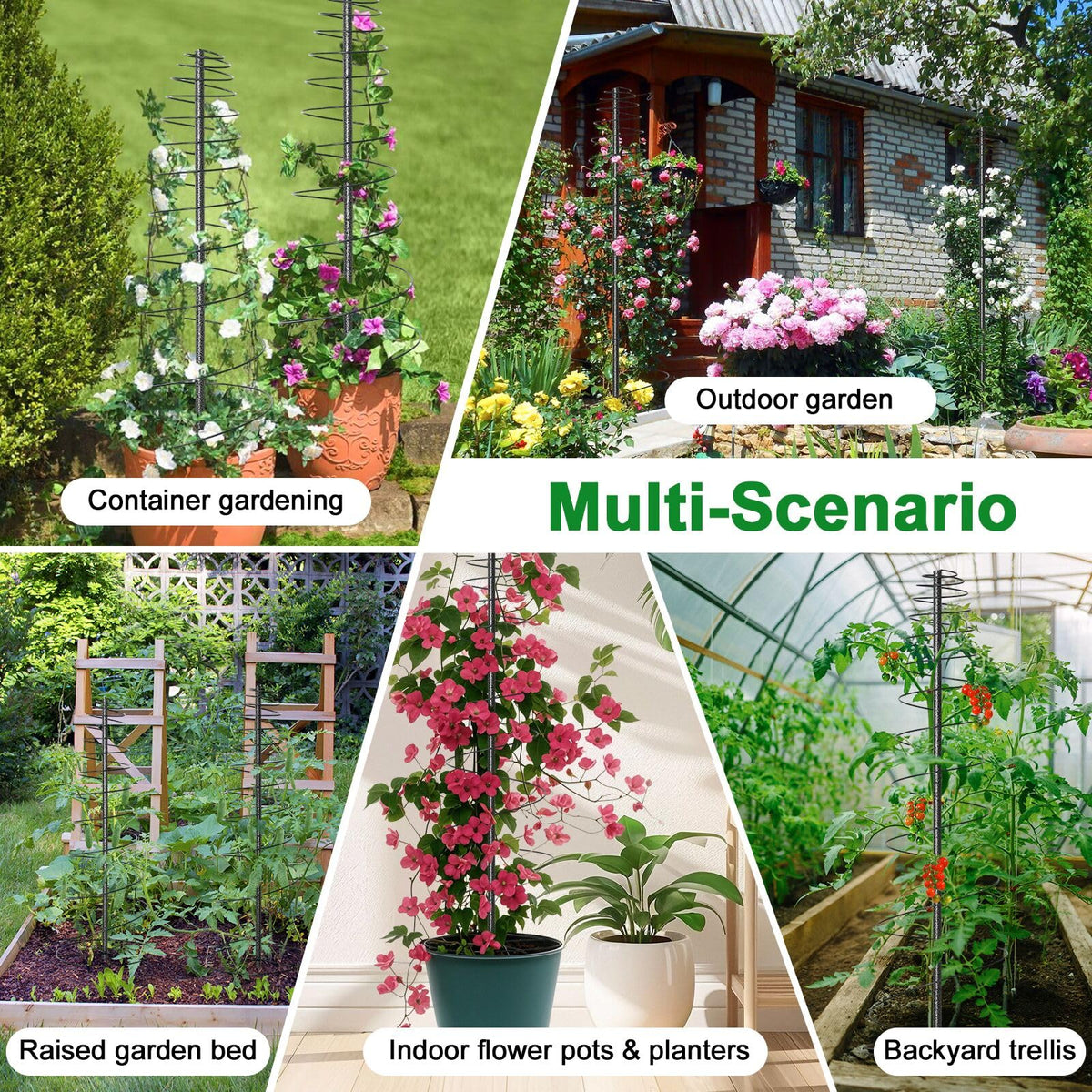 VRIEZOP garden setup supporting potted plants and raised beds securely