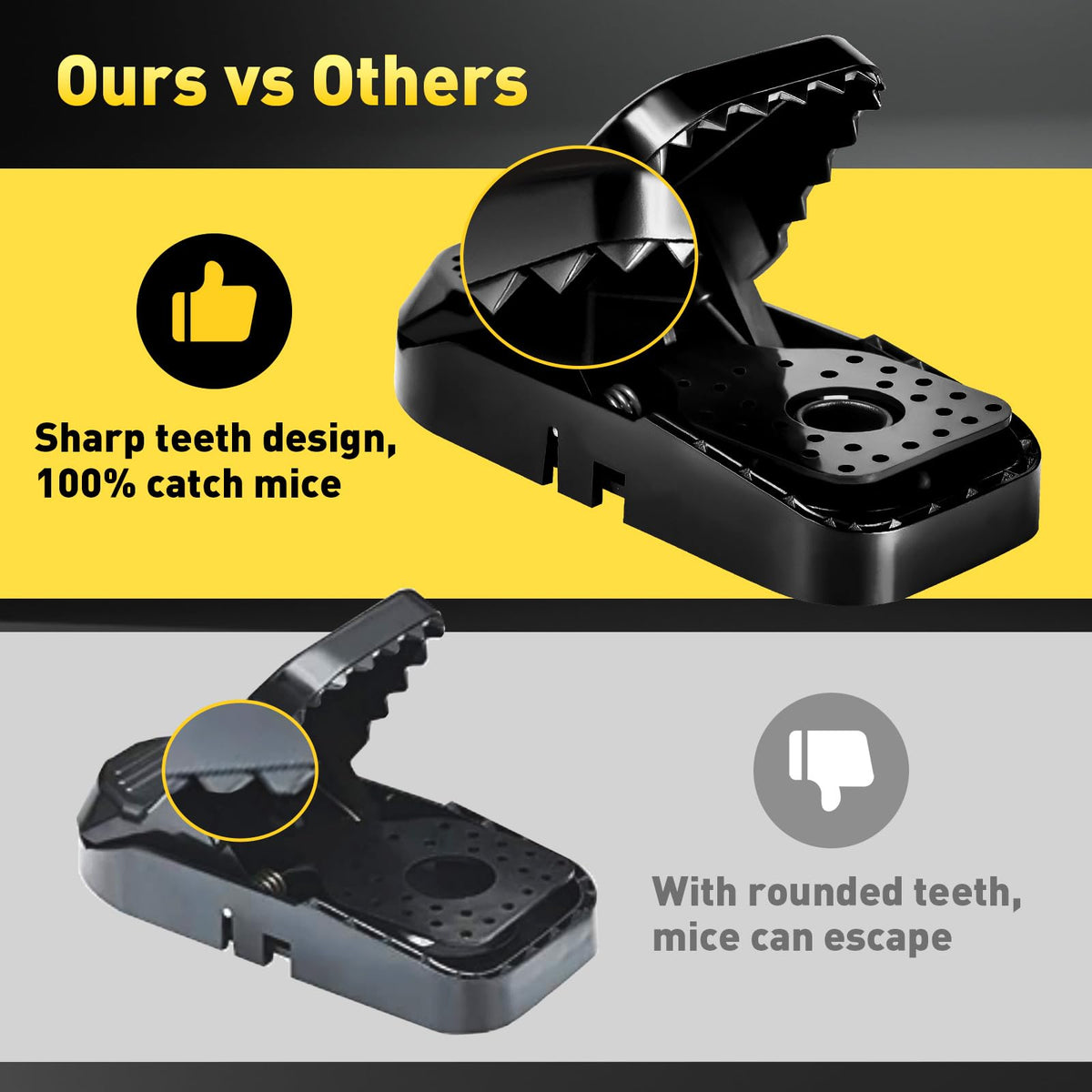 VRXVR mouse traps outdoor placement highlights durable, reusable design against elements.