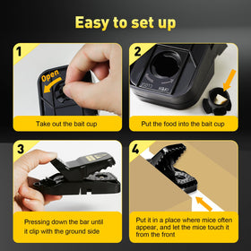 VRXVR mouse traps quick-set action demonstrates fast targeting of small pests.