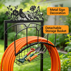 Vsoke adjustable height hose holder in action, easy reach for users.
