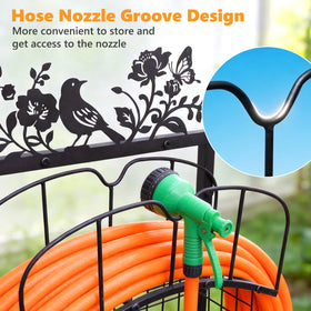 Vsoke weather resistant metal construction handles rain and sun.