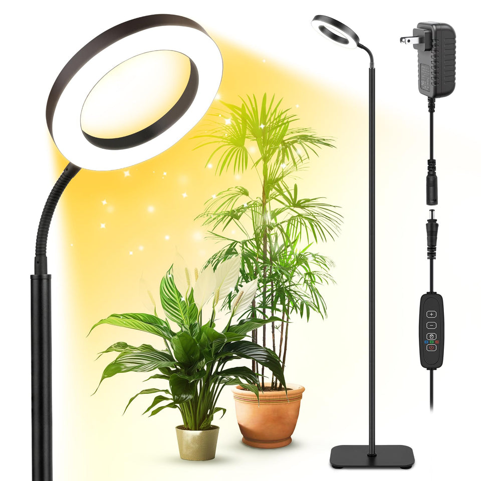 Vsoke Grow Light shows full spectrum 380–800nm for healthy indoor plant growth.