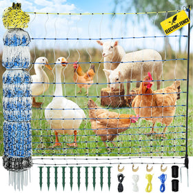VSTKEN electric poultry netting fence, 42-inch by 164-foot, protects flocks in versatile containment.