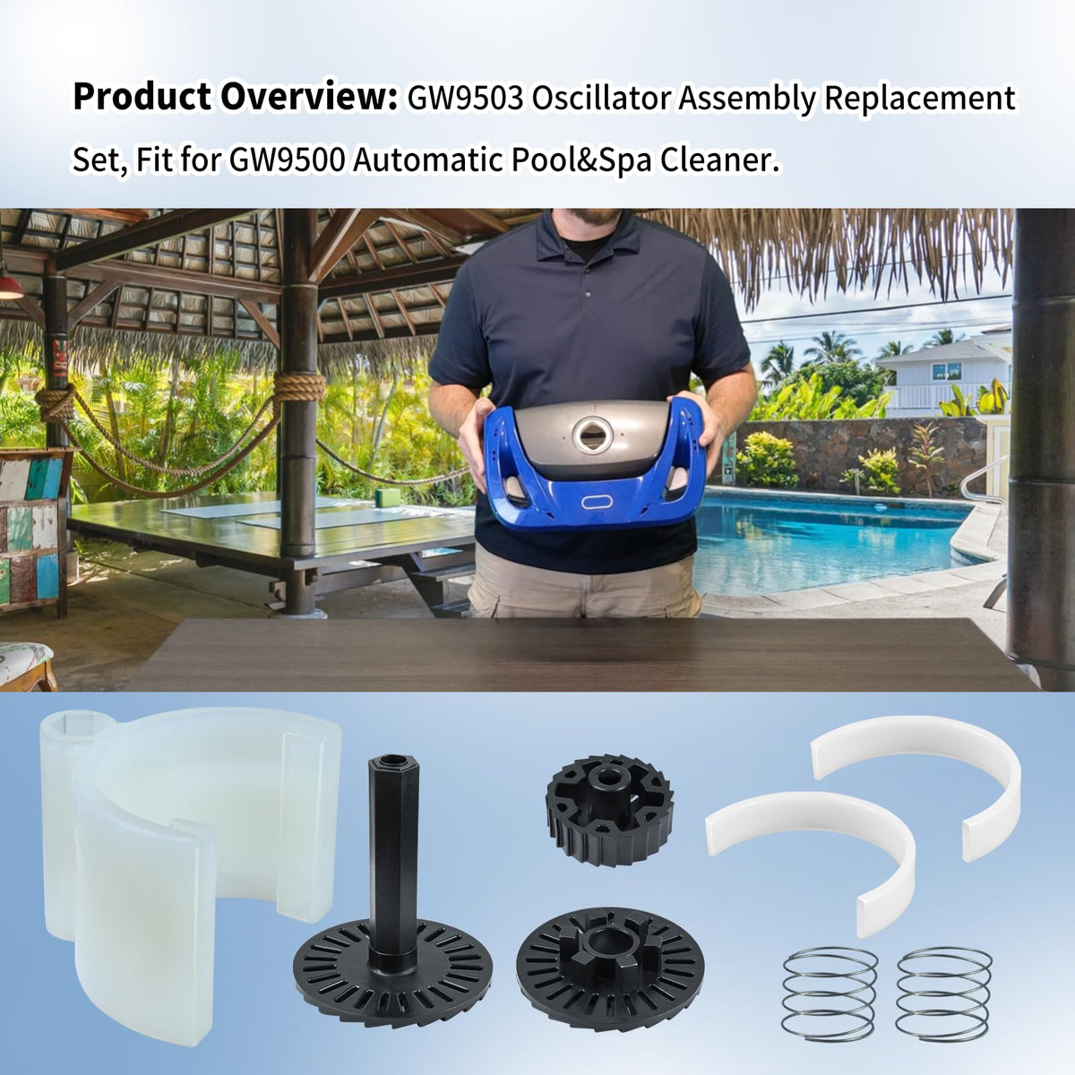 Vsttar GW9503 packaging includes six replacement parts