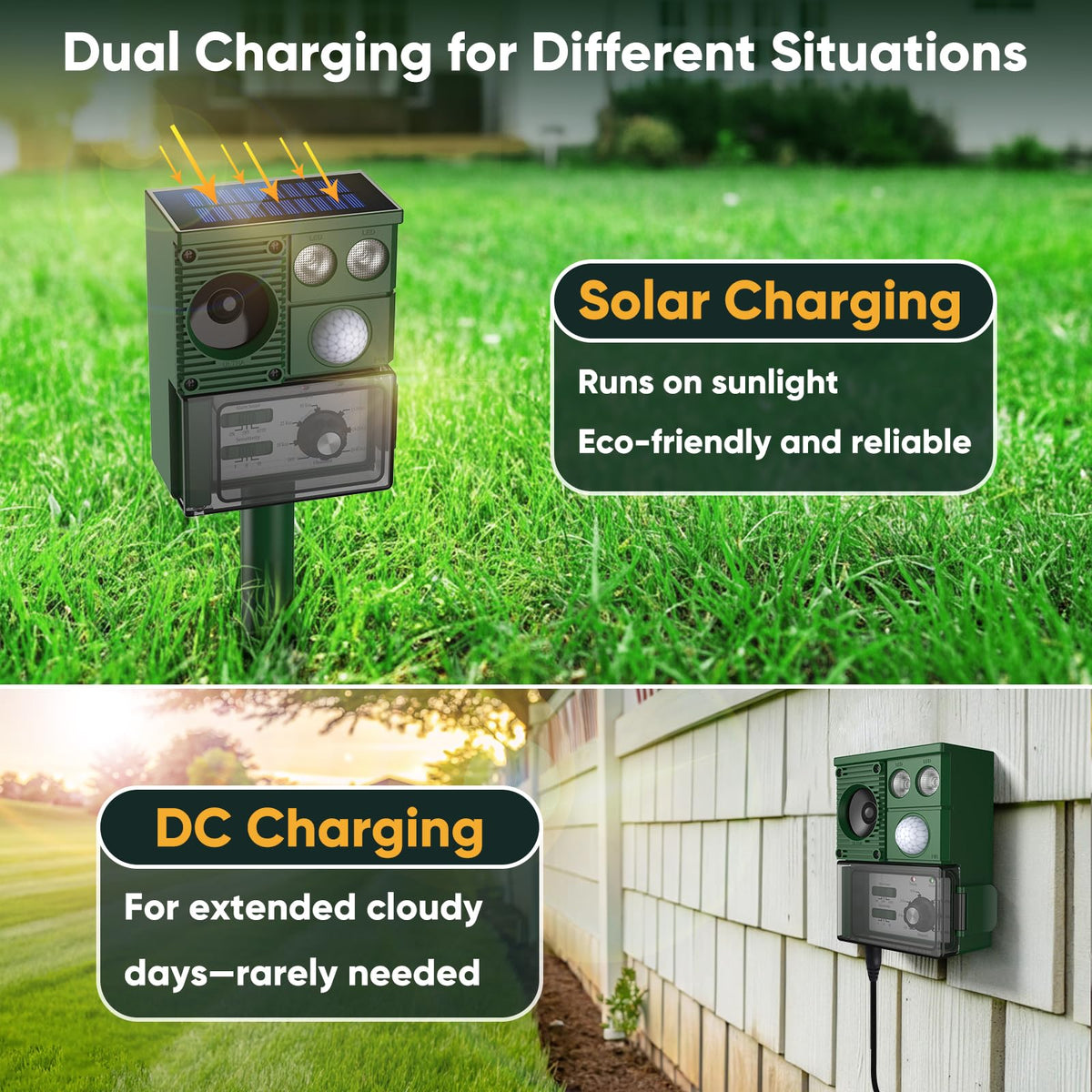 Vsyt ground stake installation keeps the device stable in lawns.