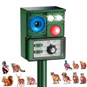 Vsyt solar ultrasonic animal repeller for outdoor pest deterrence.