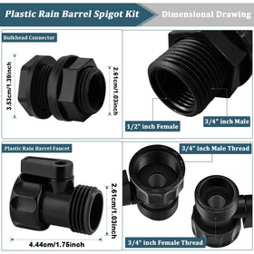 Vtenyeo bulkhead fittings closeup highlights durable, fade-resistant plastic