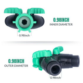 Vtenyeo dual-outlet hose splitter enabling independent flow on each port.