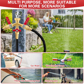 Vtenyeo durable outdoor faucet splitter ready for watering projects.
