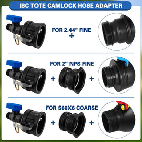 Vtenyeo dual groove fittings enable versatile compatibility with IBC tanks.