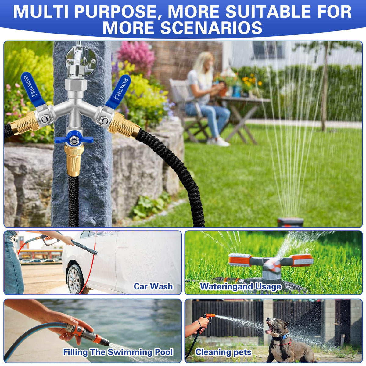 Vtenyeo independent valves allow independent control for each hose