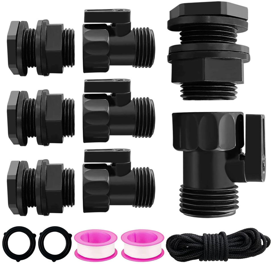 Vtenyeo rain barrel spigot kit assembly enables easy irrigation setup