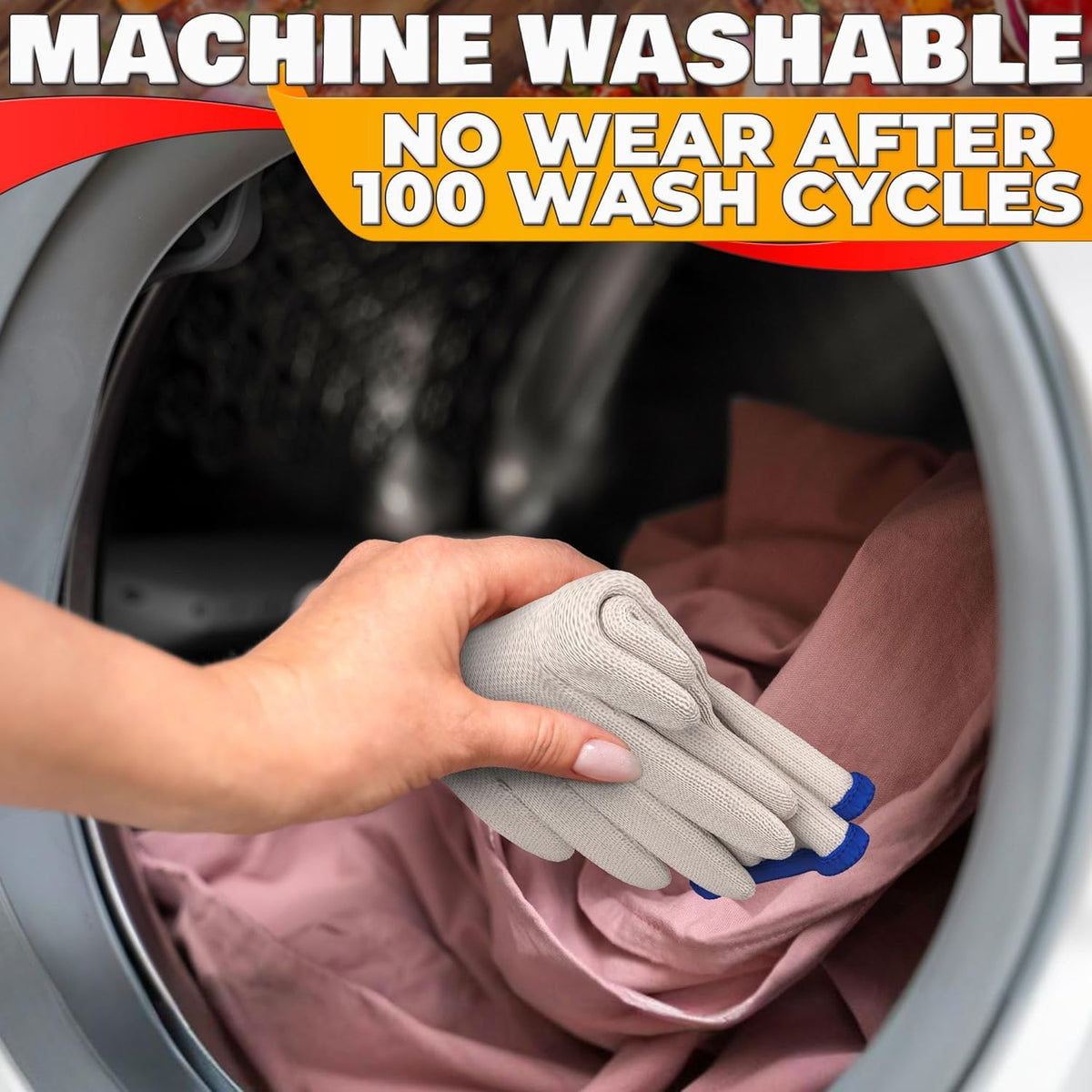 V TOWER easy-clean heat gloves machine washable for fast maintenance.