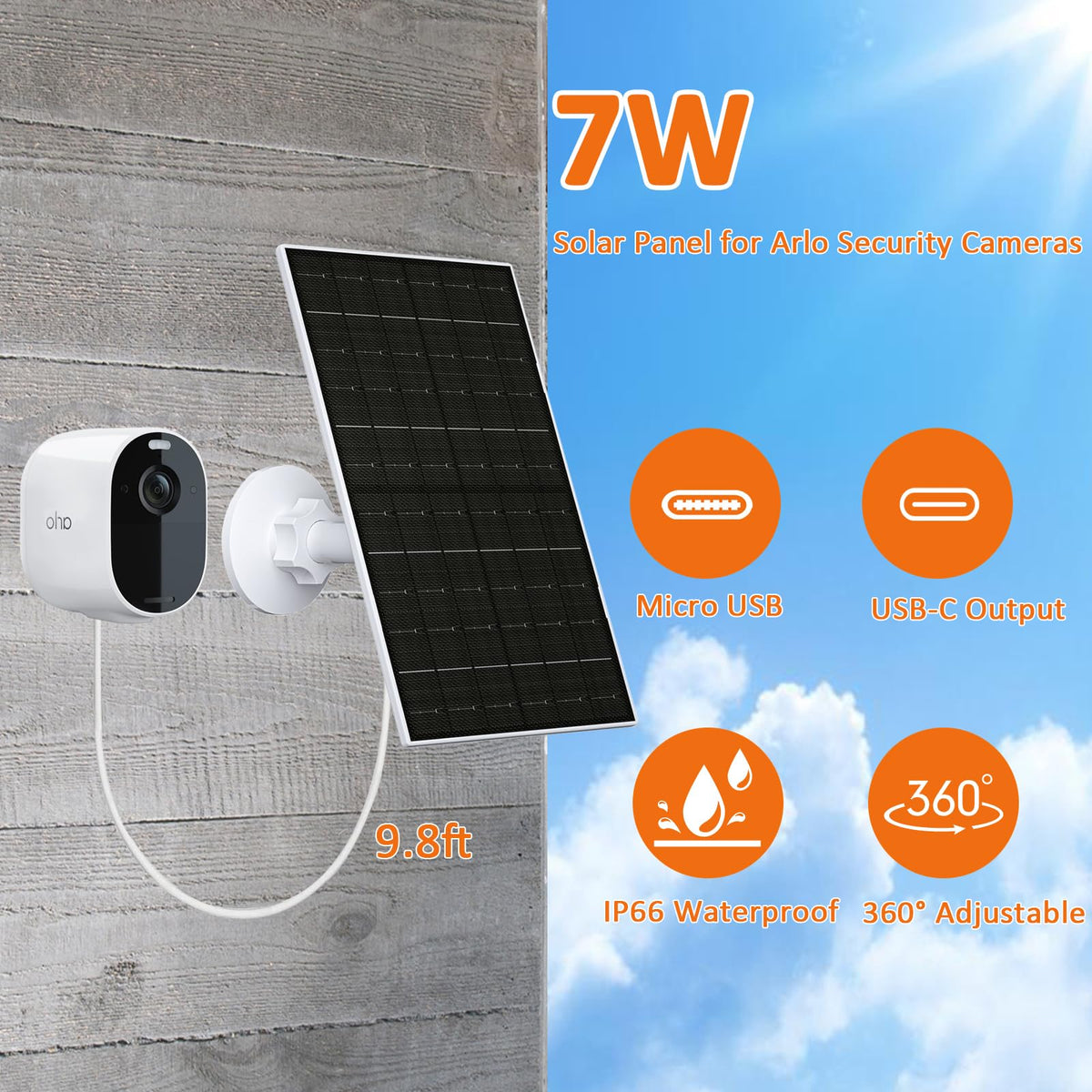 IP66 weatherproof VUEBEE solar panel ready for outdoor use