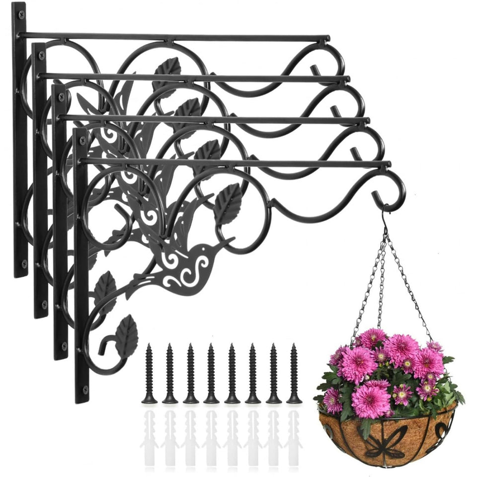 Vumdua wall planter hook 12-inch demonstrating sturdy construction for outdoor use.