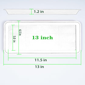 VUWEZ 6-5x13-inch black tray fits standard pots and windowsills