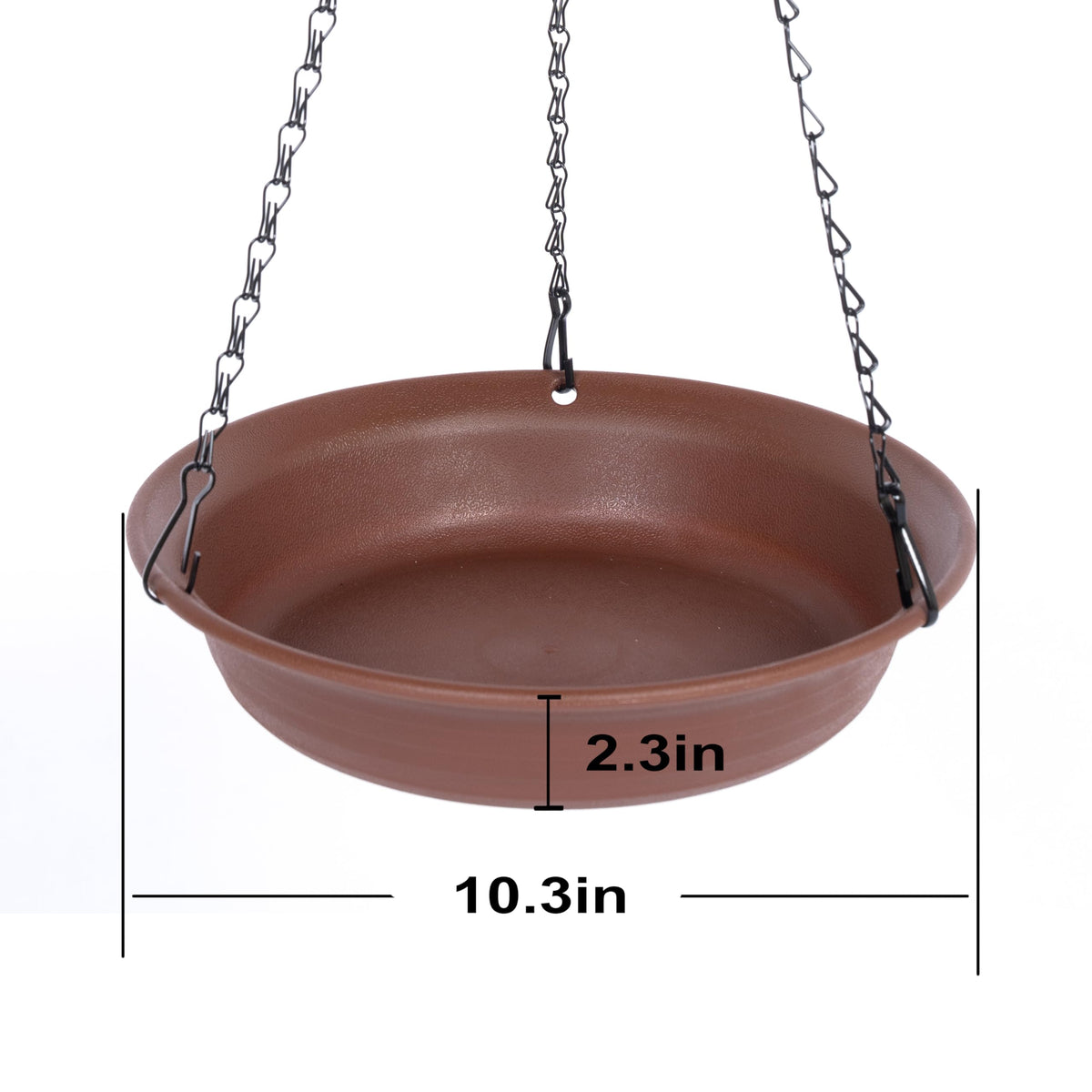 VUWEZ bird feeder tray outdoors supports multiple birds drinking together.