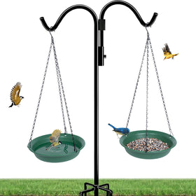 VUWEZ colorful feeder in a garden adds a welcoming wildlife dining scene.
