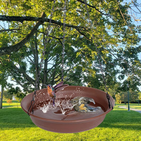 VUWEZ garden bird bath accessory adds charm to patios and decks.