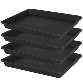 VUWEZ plant tray rectangular 14.5x11 inch keeps indoor pots dry and tidy.