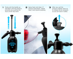 VViViD Ultimate Foam Sprayer 2.0 pump-action for smoother spraying.