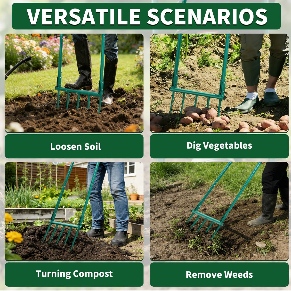 VVOKGO broadfork-potato-digging helps harvest roots efficiently.
