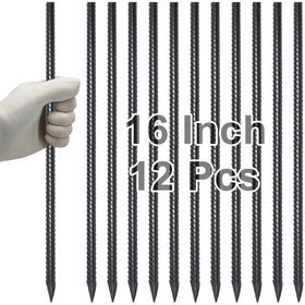 VVOKGO Rebar Stakes 16 inches for secure ground anchoring in fences and gardens
