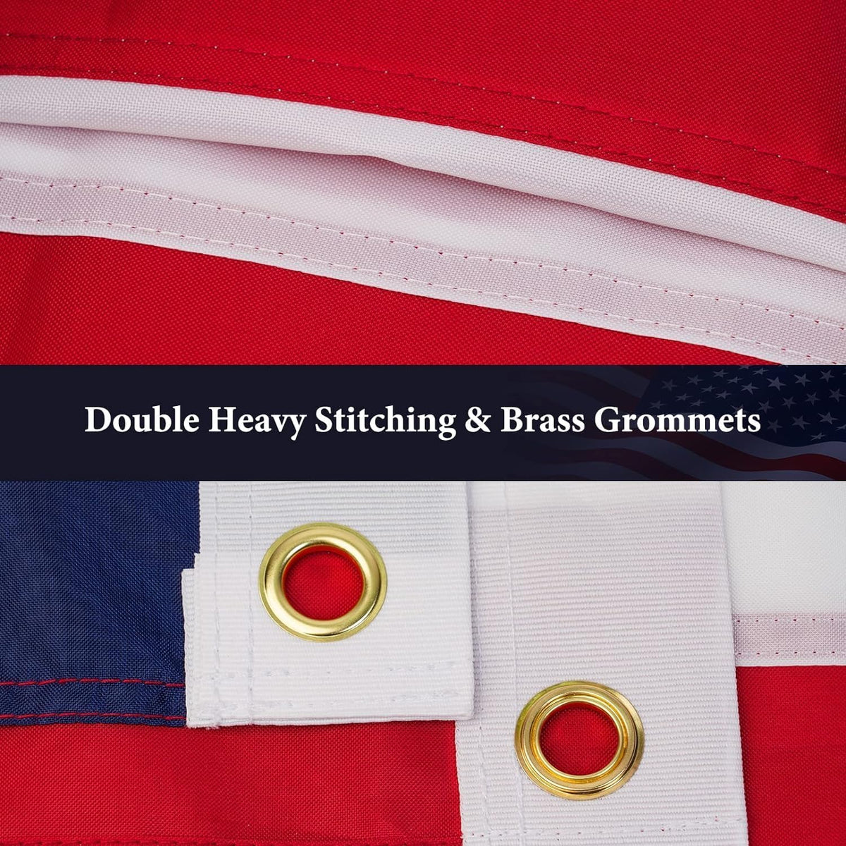 VYBDS 3x5 flag with brass grommets ready for secure windy-weather hanging.